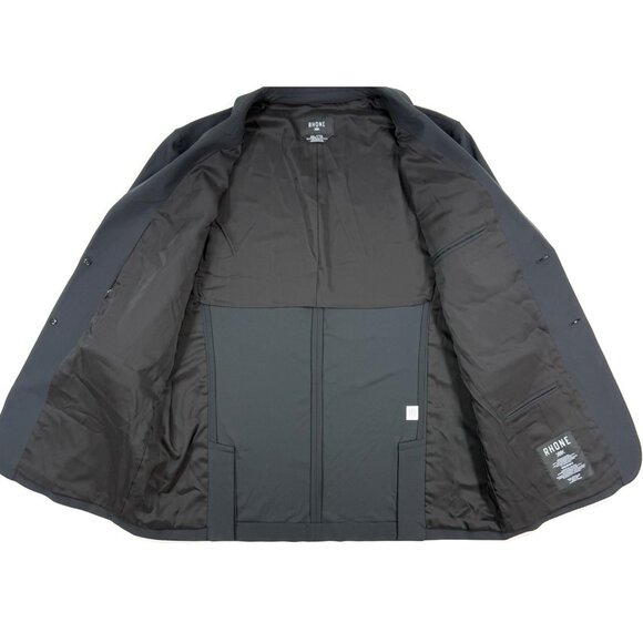 Rhone Mens Commuter Active Blazer Jacket Size 2XL Slim Black Stretch Lightweight - Picture 3 of 15